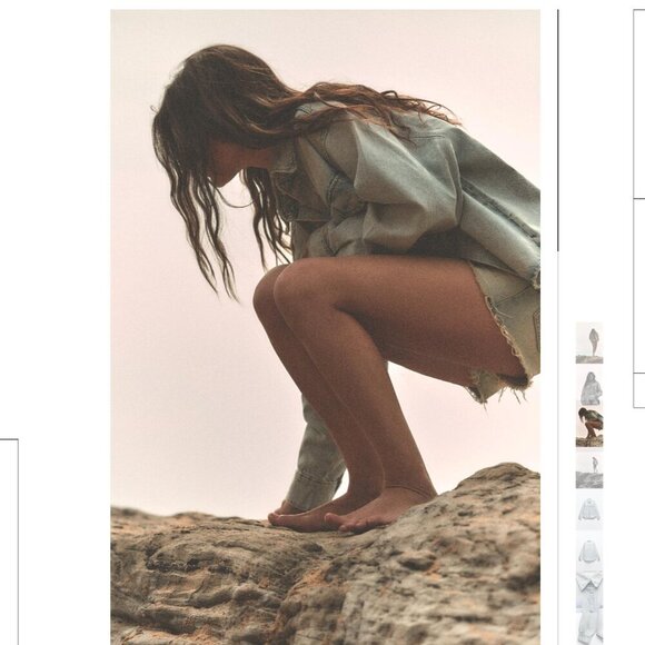 ZARA Oversized Light Wash Denim Shirt - Size XS-S NEW WITH TAG! - Picture 4 of 8